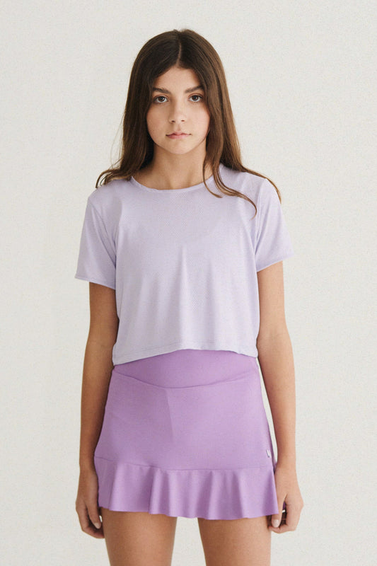 T-SHIRT CROPPED LILÁS T.IN