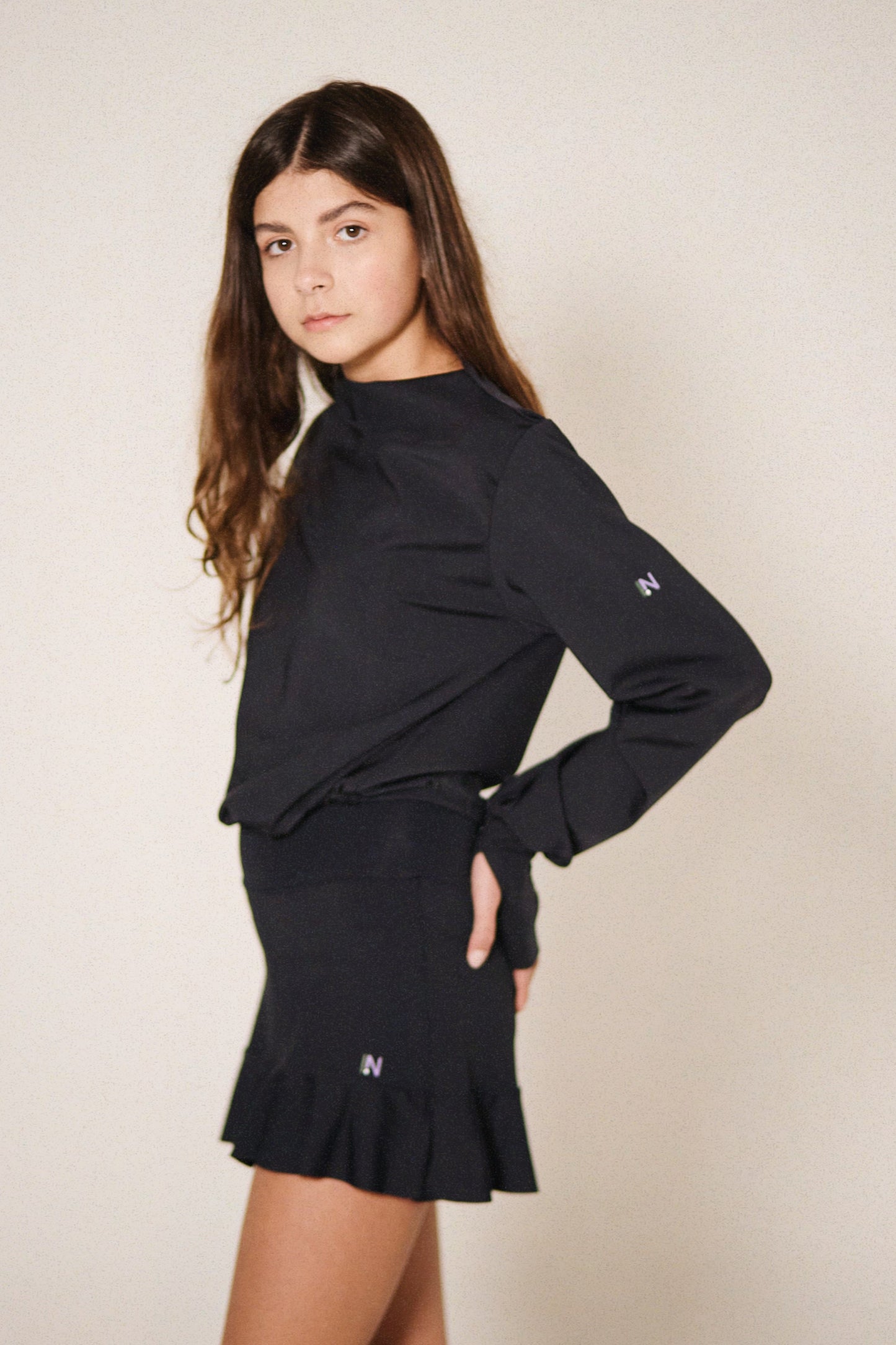 BLUSA CROPPED PRETO REGULÁVEL T.IN