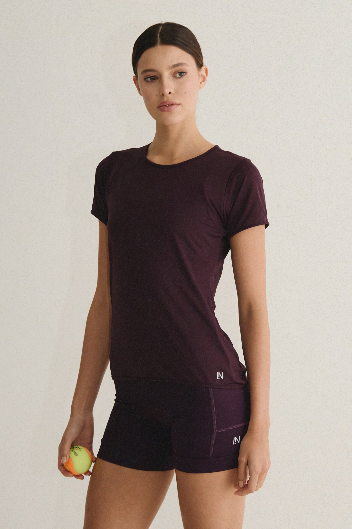 T-SHIRT BABY LOOK BORGONHA