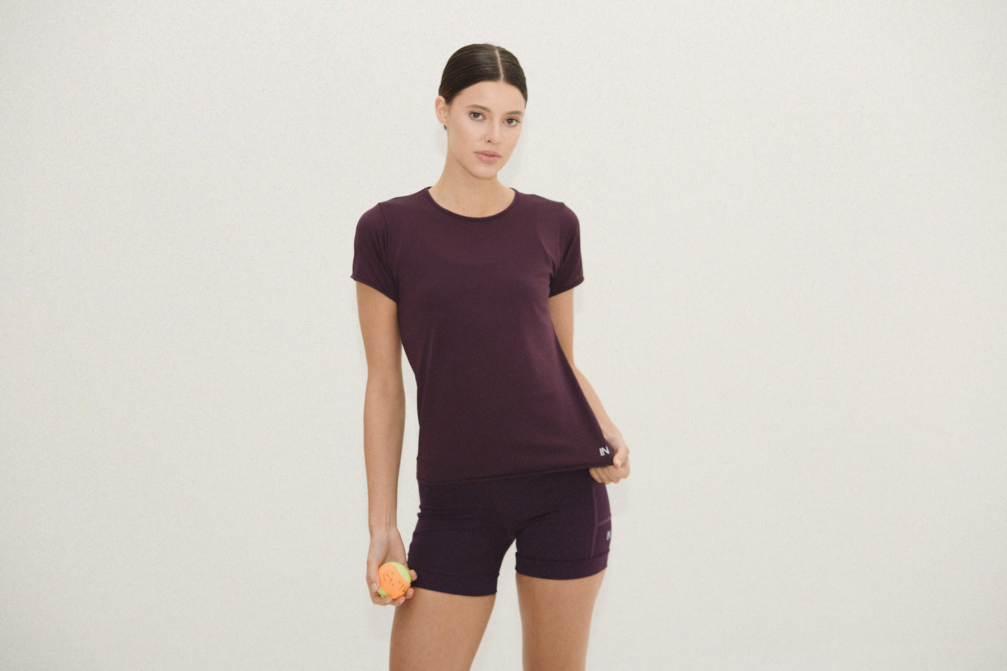 T-SHIRT BABY LOOK BORGONHA
