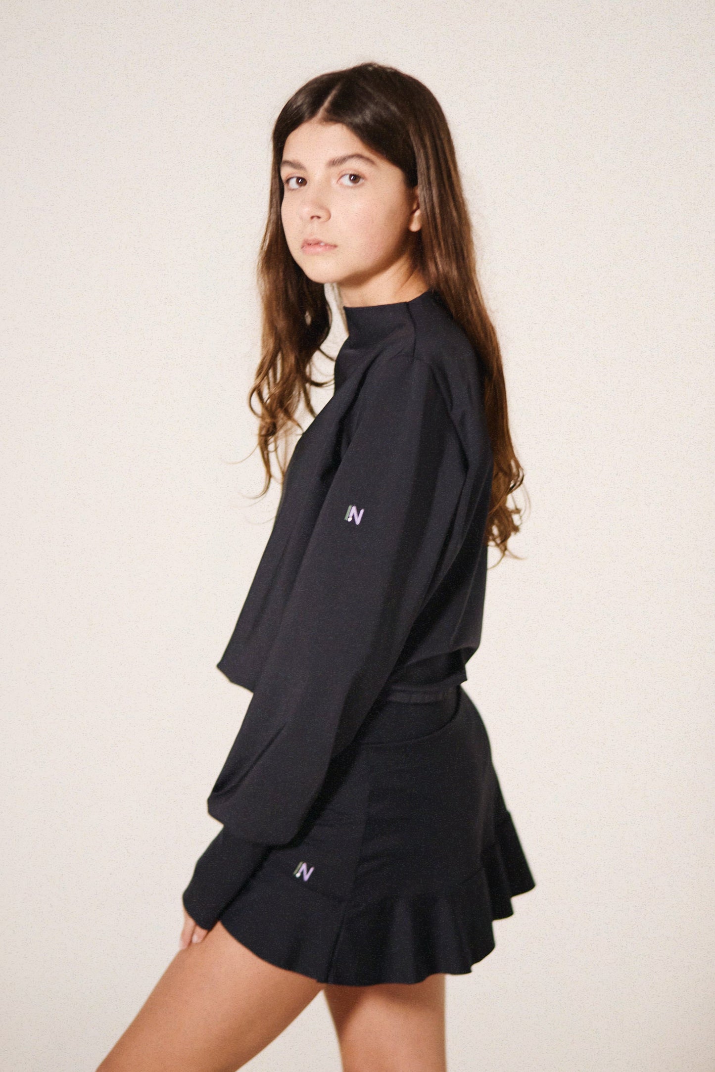 BLUSA CROPPED PRETO REGULÁVEL T.IN
